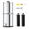VEVOR Gravity-fed Water Filter System, 2.25G 304 Stainless-Steel Countertop System, Water Filtration System, Reduces Lead and up to 99% of Chlorine