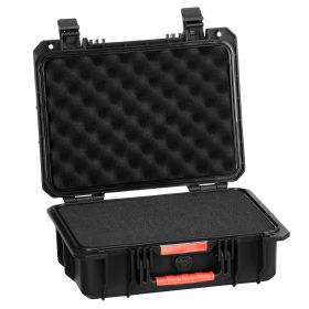 VEVOR Weatherproof Hard Case, Heavy Duty Protective Dry Box Case with Pre-cut Foam, and Retractable Pull Handles for Travel, Hunting, Military (Box Capacity: 0.6 cu.ft)